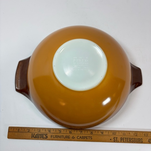 Vintage Pyrex Old Orchard Brown #404 Mixing Nesting Bowl 4 qt Ombre Brown - Picture 6 of 7
